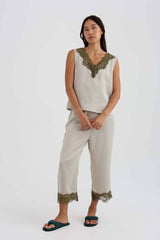 Eco Satin Lace Vest – Pelican, UK 8
