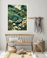 Green Hills Landscape  Art Print  : A3