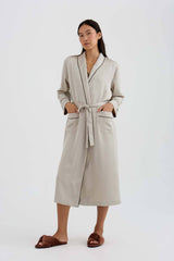 Eco Satin Robe – Pelican, M/L