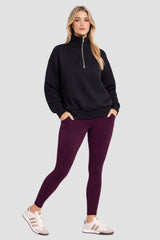 Elevate Full-Length Pocket Leggings – Black Cherry, S