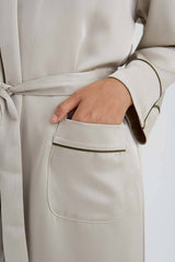 Eco Satin Robe – Pelican, M/L