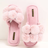Dolly Pom Pom Slippers - Pink Clay