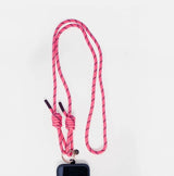 Pink & Black Cord Crossbody Phone Strap