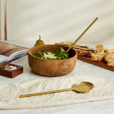 Reine Matte Gold Salad Servers – Spoon and Fork Set