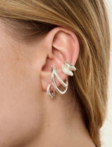 Mast Huggie Hoop Earrings in Silver