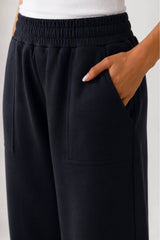Sloane Relaxed Barrel-Leg Trousers – Black, M