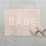 Organic Cotton 'Babe' Bath Mat - Pale Pink