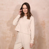 Organic Cotton Rich Lounge Sweatshirt - Soft Stone