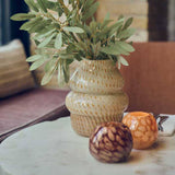 Nila Glass Candle Holder - Wine