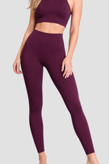 Elevate Full-Length Pocket Leggings – Black Cherry, M