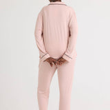 Bamboo Long Pyjama Set UK 8 - Pink Clay