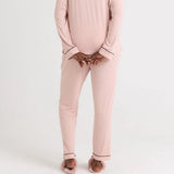 Bamboo Long Pyjama Set UK 14 - Pink Clay