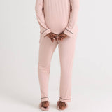 Bamboo Long Pyjama Set UK 10 - Pink Clay