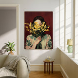 Figurative Painting Flower Portrait Art Print