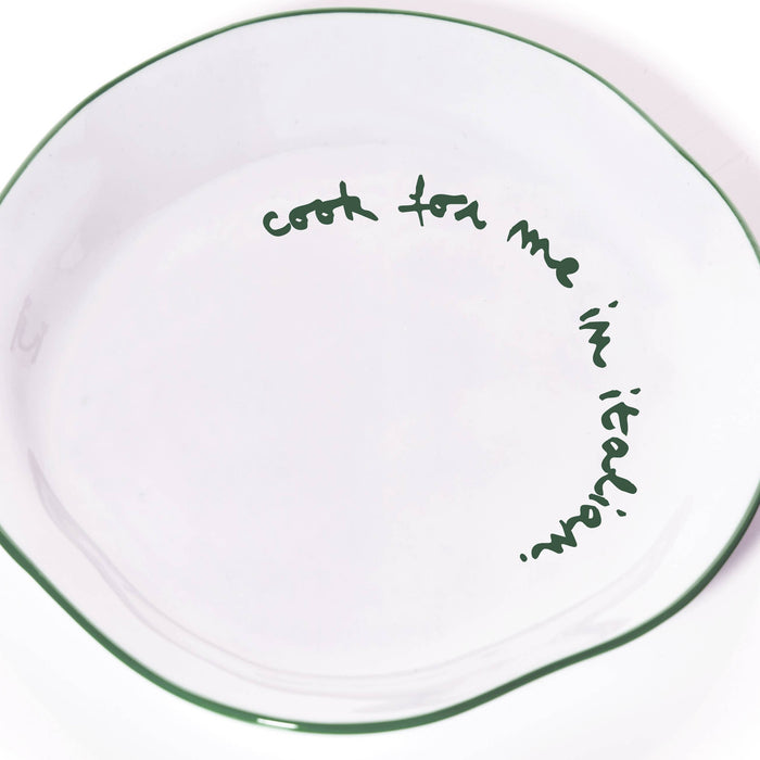 Statement Plate - 'Cook For Me In Italian.'