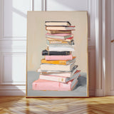 Books Stack Art Print