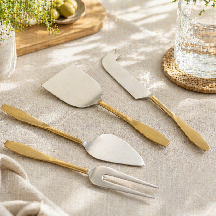 Aline Cheese Knife Set – 4 Piece Stainless Steel Cheese Board Cutlery