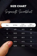 Supersoft Longline Sweatshirt – Black, M