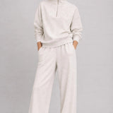 Supersoft Wide Leg Sweatpant Oat Marl