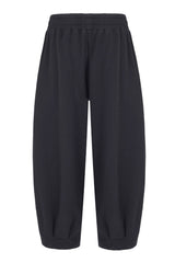 Sloane Relaxed Barrel-Leg Trousers – Black, M