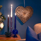 Taper Holder - Coloured Glass - Teal