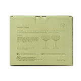 Here's How The Lou Coupe Glass - Set of 2 Olive