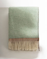 Verona Mint 100% New Zealand Wool Throw Blanket