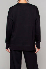 Supersoft Longline Sweatshirt – Black, M