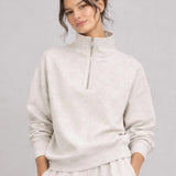 Supersoft Half Zip Sweatshirt Oat Marl