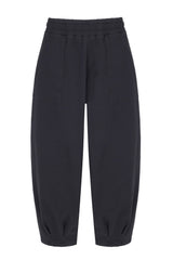 Sloane Relaxed Barrel-Leg Trousers – Black, M