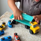 Mentari Wooden Vehicle Transporter – Luxury Car Transport Toy