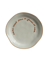 Statement Plate - 'Never Count Years of Glasses of Wine.'