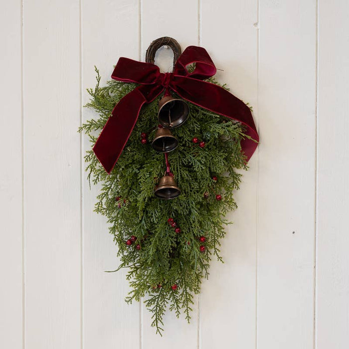 Burgundy Christmas Hanging Swag