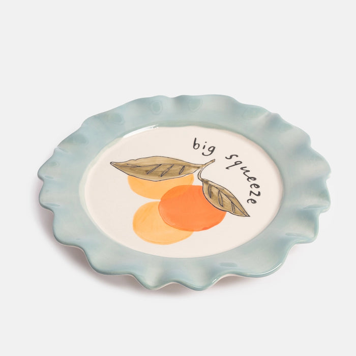 Caroline Gardner Big Squeeze Oranges Plate