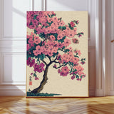 Japanese Pink Blossom Tree Art Print