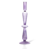 Taper Holder - Coloured Glass - Lilac
