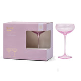Here's How "The Lou" Coupe Glass - Set of 2 Lilac