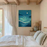 Impressionist Female Night Swim Landscape Art Print – A2