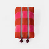 Orange & Pink Stripe Large Travel Washbag