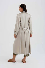 Eco Satin Robe – Pelican, S/M