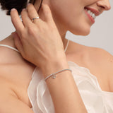 Joma Laboratory Grown Diamond A Little 'Wonderful Daughter' Bracelet In Silver Plating