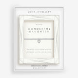 Joma Laboratory Grown Diamond A Little 'Wonderful Daughter' Bracelet In Silver Plating