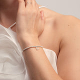 Joma Laboratory Grown Diamond A Little 'Happy 21st Birthday' Bracelet In Silver Plating
