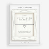 Joma Laboratory Grown Diamond A Little 'Happy 30th Birthday' Bracelet In Silver Plating