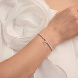 Joma Laboratory Grown Diamond A Little 'Happy 40th Birthday' Bracelet In Silver Plating