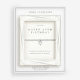 Joma Laboratory Grown Diamond A Little 'Happy 40th Birthday' Bracelet In Silver Plating