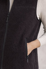 Motion Teddy Fleece Zip Gilet - Black
