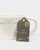 ‘A Cup of Positivity-Tea’ Organic Speckled Mug
