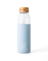 Born Nouli Eco Glass Reusable Water Bottle 500ml - Ice Blue