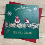 Best Friend - Two Robins - Christmas Card (C24-75-BF)